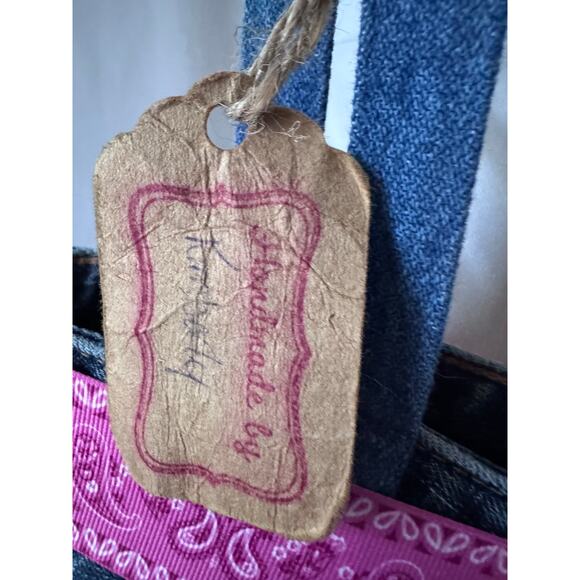 Handmade Recycled Blue Jeans Purse - Picture 3 of 8